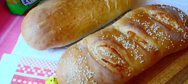 Хлебное тесто с добавлением риса Жасмин и два варианта хлеба из него