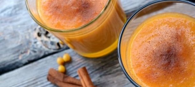 Витаминный осенний смузи с облепихой и тыквой