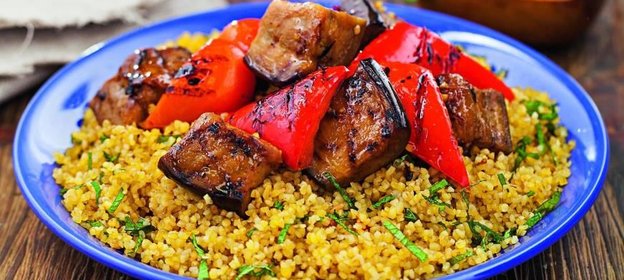 Пряные овощи с лимонным булгуром