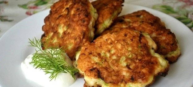 Кабачковые оладьи с куриным фаршем