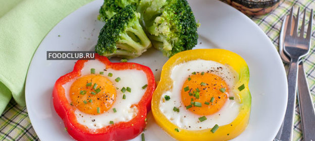Яичница глазунья в перце