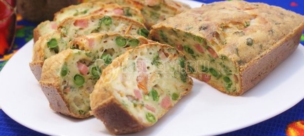 Яичная запеканка с овощами и ветчиной