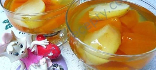 Желе десерт из тыквы