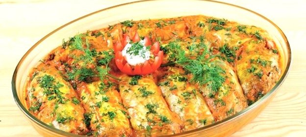 Постные голубцы с грибами