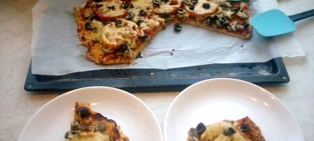 Овощная пицца по-домашнему