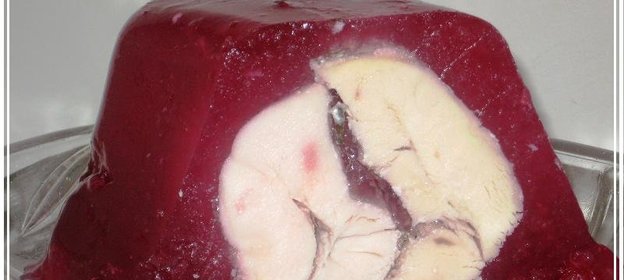 Куриное филе в клюквенном желе