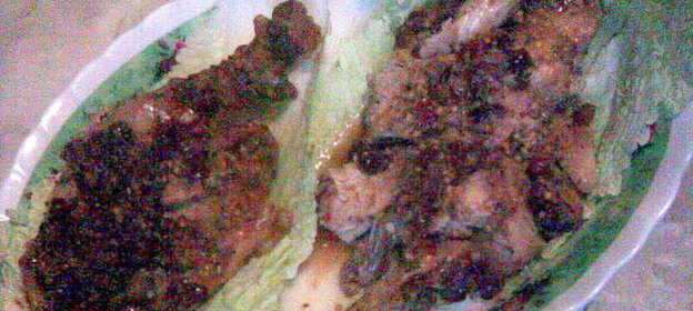 Куриный окорочок и рыбка в рубиновом маринаде