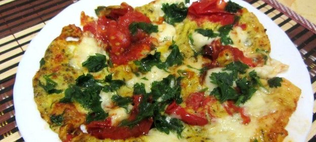 Яичница с моцареллой