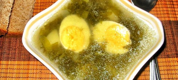 Щавелевый суп на овощном бульоне