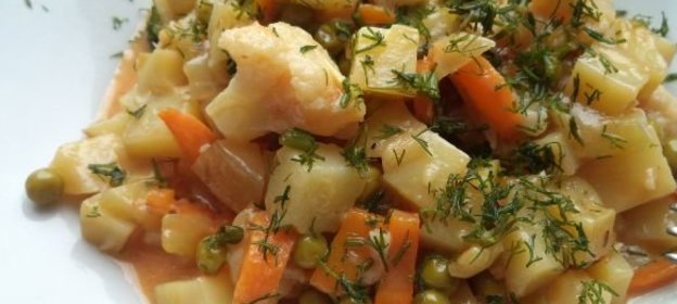 Салат из морских гребешков и креветок