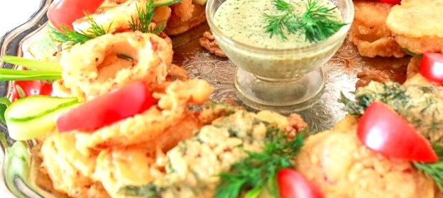 Овощи в кляре темпура