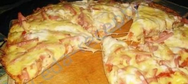 Пицца на дрожжевом тесте на молоке в духовке