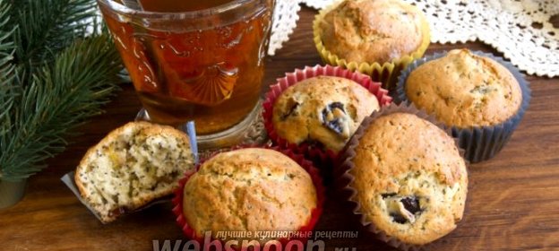 Маффины со сливами и маком