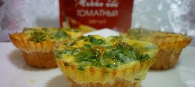 Закусочные кексы под нежной шапочкой
