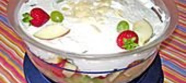 Фруктовый десерт под одеялом