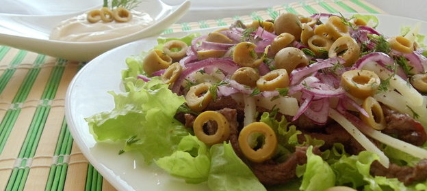 Салат из телятины