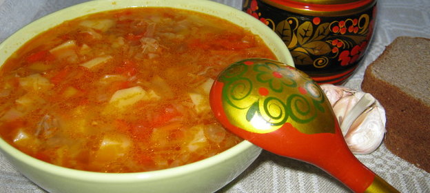 Щи из квашеной капусты со сладким перцем