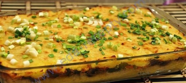 Картофельная запеканка с грибами постная