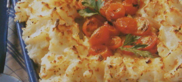 Запеканка с окорочком и луком.