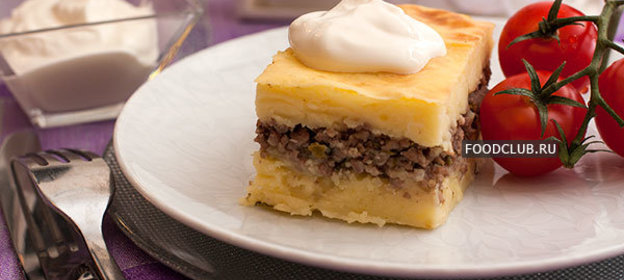 Знакомая картофельная запеканка с мясом