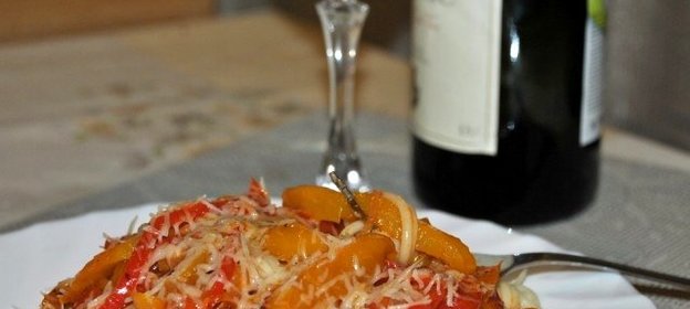 Спагетти с болгарским перцем
