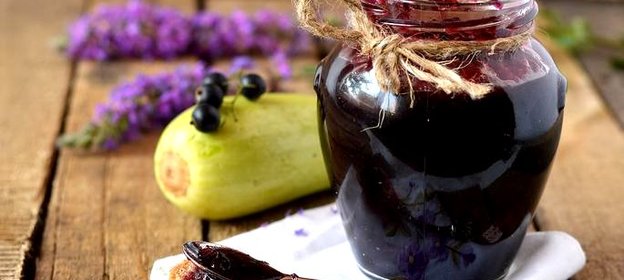 Кабачковый джем со смородиной