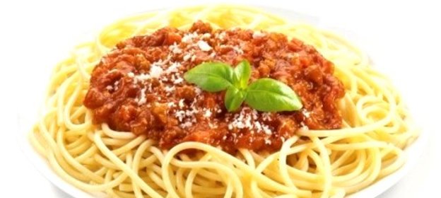 Спагетти с фаршем и грибами