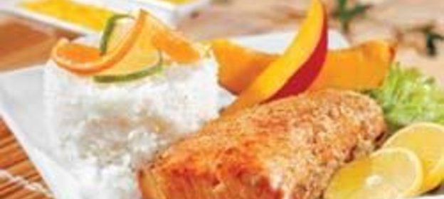 Морской лосось с манговым чатни