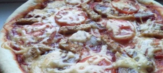 Пицца быстрая на дрожжевом тесте