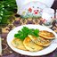 Оладьи из брынзы с зеленью и сметаной