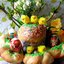 Пасхальный кулич и булочки-гнездышки