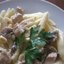 Паста с куриной грудкой и шампиньонами