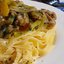 Паста с соусом из вешенок