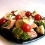Теплый салат с брокколи,цветной капустой и красной рыбой