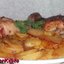 Куриные ножки,запеченные в беконе с картофелем
