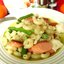 Макароны с сосисками и овощами