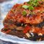 Баклажанная запеканка с грибами и моцареллой в томатном соусе