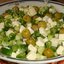 Зелёный греческий салат с сыром фета