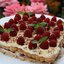 Торт с малиной без выпечки