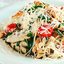 Паста с курицей, помидорами и шпинатом