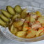Салат картофельный с квашеной капустой, яблоками и апельсинами
