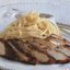 Спагетти с пряным куриным филе