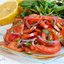 Салат из помидоров с мятой, с лимонной заправкой