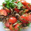 Грибной салат с помидорами