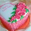торт сердце с розами