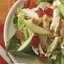 Куриный салат с капустой, яблоками и виноградом