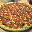 Пицца с грибами, сыром Mozzarella и колбасой Pepperoni