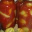 Перец в томатном соусе фаршированный баклажанами