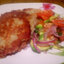 Картофельные оладьи с салатом из помидоров и авокадо