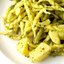 Паста с соусом песто, картофелем и зелеными бобами
